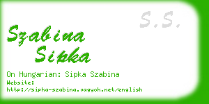 szabina sipka business card